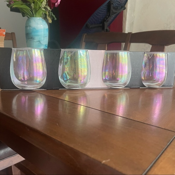 Rachel Zoe Dining Nwt Rachel Zoe Stemless Iridescent Wine Glasses
